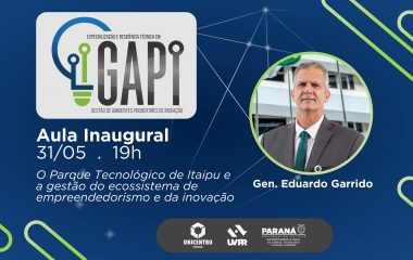 Aula inaugural da Especialização e Restec Gapi será no dia 31