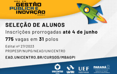 MBA em Gestão Pública e Inovação EaD recebe inscrições até 4 de junho